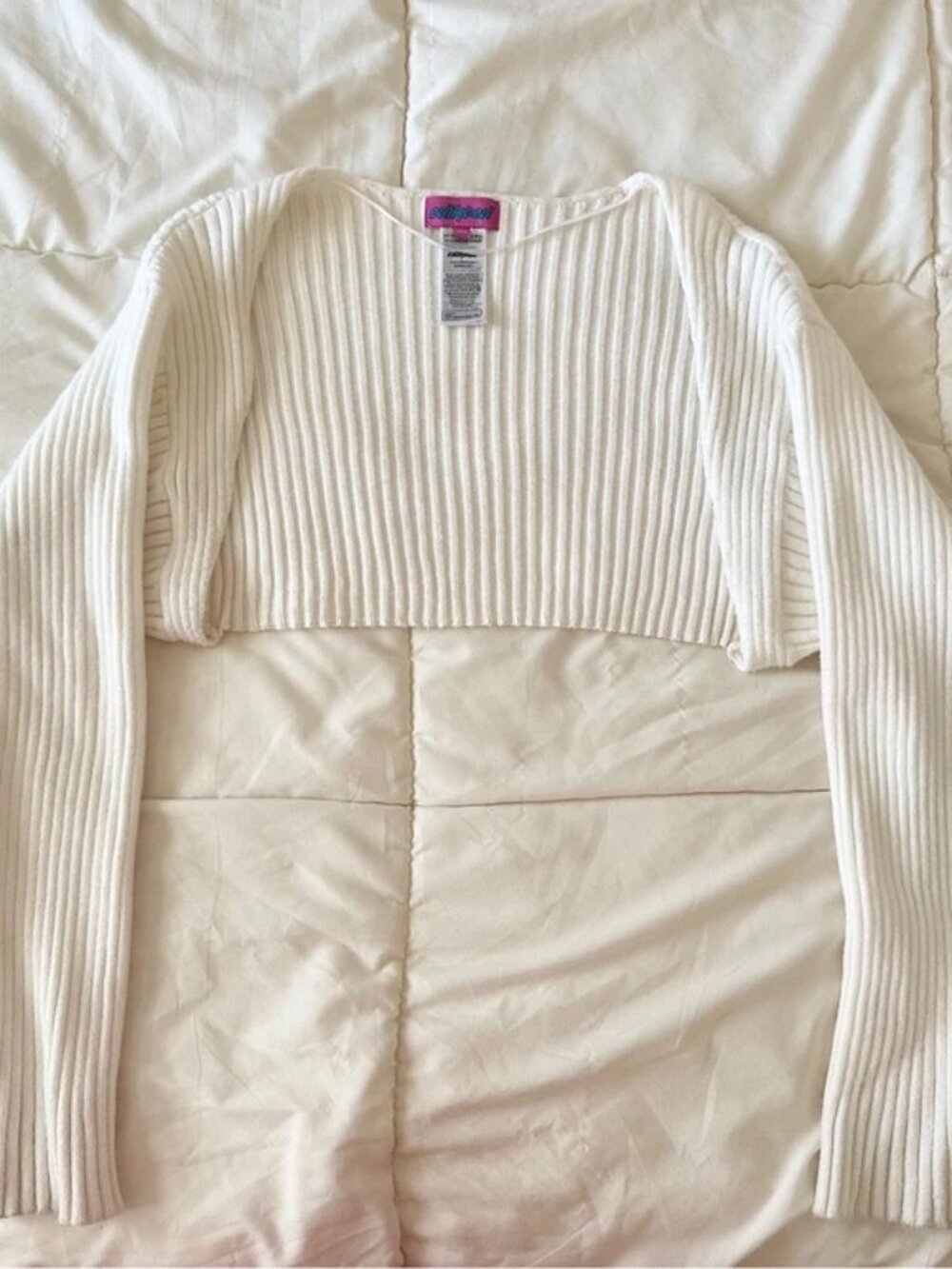 like new! edikted shrug sweater - cream - size xs/s
